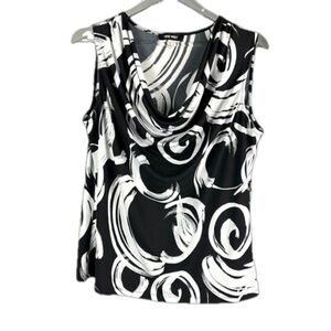 Nine West Sleeveless Blouse with Draped Neckline